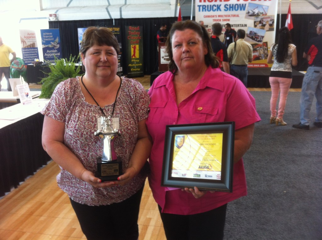 Joanne and Laura with awards 2014